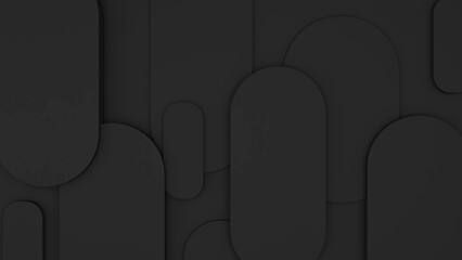 Poster - geometric pattern on black background,abstract high relief,3d rendering