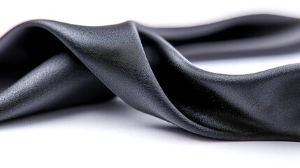 Poster - Abstract Black Wave Ribbons with Subtle Highlights