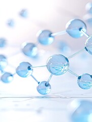 Poster - Abstract Blue Glass Sphere Network