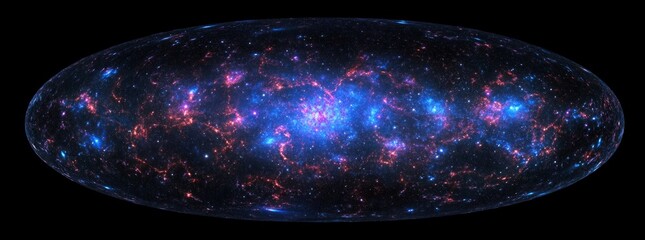 Wall Mural - Cosmic Galaxy in Blue Pink Hues