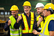© NVB Stocker - success team. Professional team working at workplace. Unity and teamwork. Group portrait engineer factory manager worker and mechanic team together in factory workplace