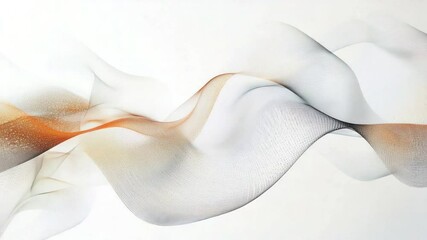 Poster - Elegant Wave: A flowing, abstract wave gracefully curves through a light-filled space, with gradients of color and form.