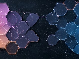 Poster - Abstract Geometric Hexagon Pattern Background