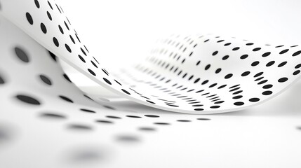 Poster - Abstract Black And White Dot Grid Mosaic With Circular Tiles