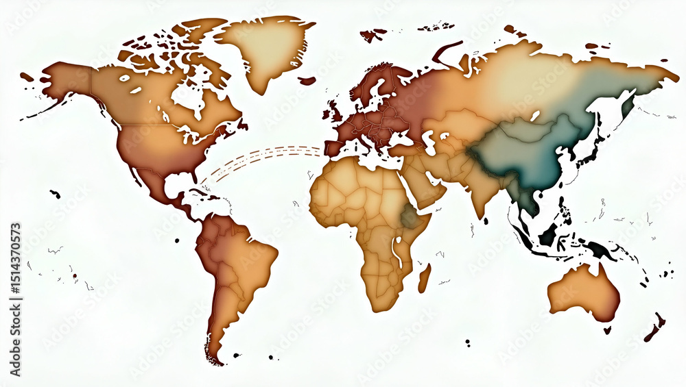 Trade Route Map Schematic: Visualizing Major Maritime Corridors and ...