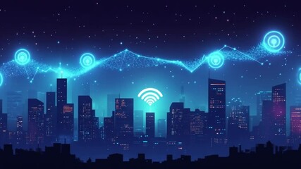 Poster - Cyberpunk Cityscape: Neon Nights & Data Streams