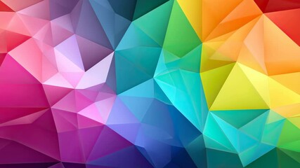 Poster - Vibrant Colorful Abstract Polygonal and Geometric Background Design