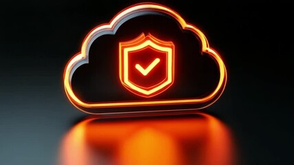 Poster - Secure Cloud Computing: Neon Glow, Glass Cloud, Data Protection