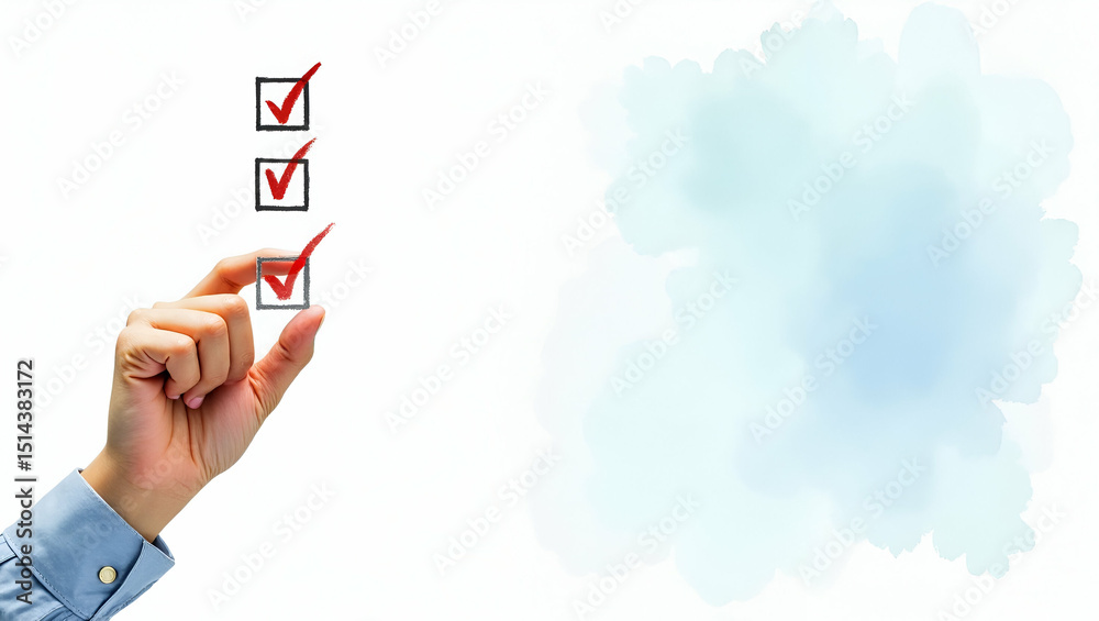 Loading With Tick Businessman Touching Tick Mark on Checklist with Progressive Loading ...