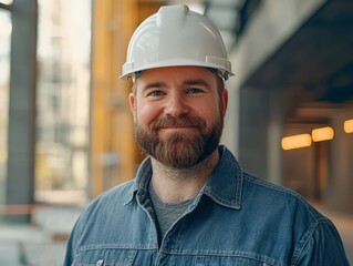Poster - Civil engineer industry project manager engineer teamwork wear worker helmets hardhat on construction site