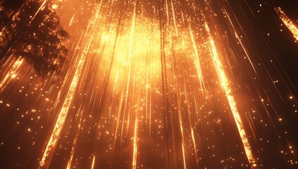 Wall Mural - Abstract Fire Light Streaks Background