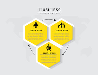 Fototapete - Vector business Presentation Connecting Steps Infographic Template