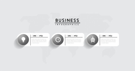 Fototapete - Vector business Presentation Connecting Steps Infographic Template