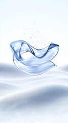 Poster - Abstract Blue Soundwave Pattern Minimalist Design