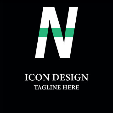 N Letter Logo Template vector icon illustration design