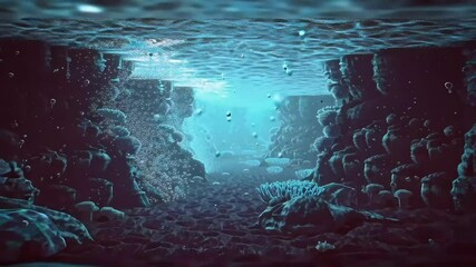 Wall Mural - Underwater plants pulsate gently