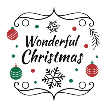  Merry Christmas typography vector illustration.