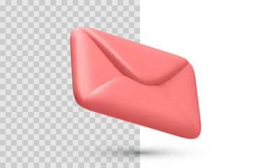 Poster - Closed Envelope Icon Rendered In Minimal 3D Style, Representing Message, Mail, Or Email Concept. Clean Vector Illustration For Communication, Contact, Or Notification Design.