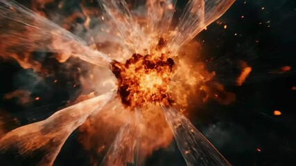 Poster - Vibrant abstract fireworks display bursts with colors and dynamic patterns in high definition, High-definition abstract fireworks video 3d render, HDp