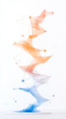 Poster - Abstract Network Visualization with Orange Blue Gradient