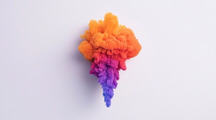 Poster - Abstract Orange Pink Purple Blob on White Background