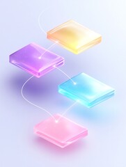 Poster - Abstract Pastel Blocks Representing Team Structure Visualization