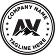 © Mst - AV simple mountain silhouette logo