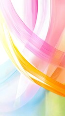 Poster - Abstract Pastel Mural with Pink and Mint Shapes
