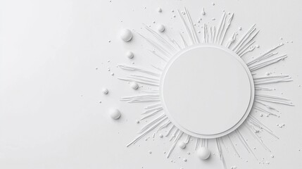Poster - White Abstract Background with Circular Design and Radial Glow