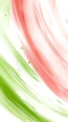 Poster - Abstract Pastel Swirls Wallpaper in Pink Green and Red