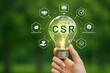 © Preeti Singh  - Csr corporate social responsibility sustainability concept bulb idea innovation strategy growth plan