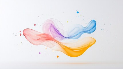 Poster - Abstract Fluid Forms Levitating on White Background