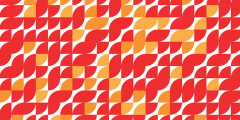 Poster - red geometric vector illustration for banner, cover, and poster