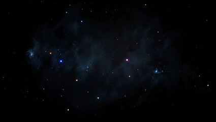 Wall Mural - A cosmic view of stars and nebula in the night sky universe