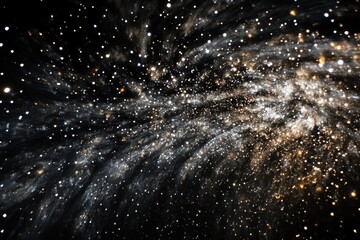 Wall Mural - journey through the cosmic expanse filled with countless stars in dark universe, fly trough the spac