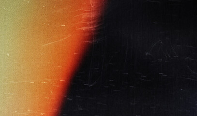 Poster - Film texture background with heavy grain, dust and light leakage developed on paper