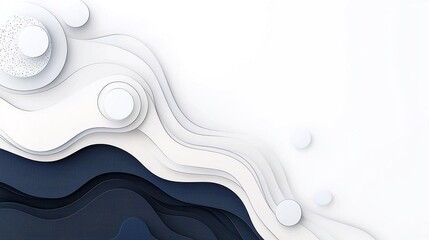 Poster - Abstract Minimalist Black And White Geometric Background