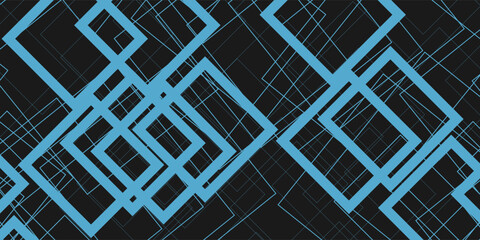 Aufkleber - abstract minimal black background with blue geometric shape.eps10