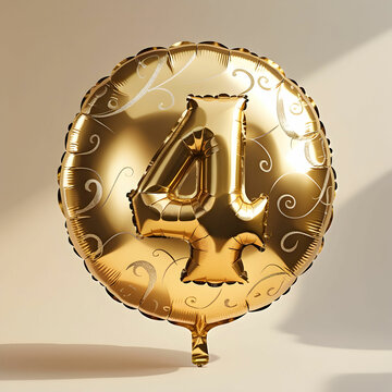 majestic golden colored birthday balloon 4