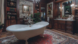 A Glimpse of Past Elegance in a Stylish Powder Room