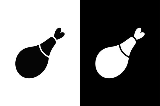 Simple Ham Silhouette Vector for Restaurant Logos and Labels.