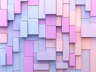 Poster - Abstract Pastel Geometric Background with Layered Rectangles