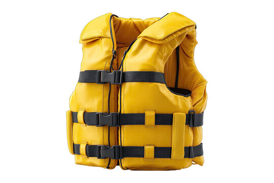 Bright yellow life vest, safety gear