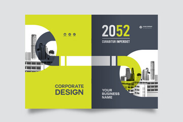 Wall Mural - City Background Business Book Cover Design Template