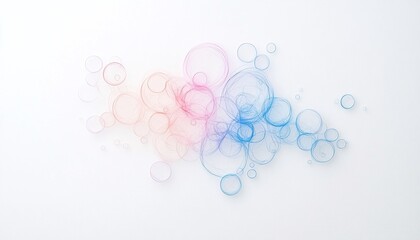 Leinwandbilder - Pastel Rings and Blobs Floating in Balance