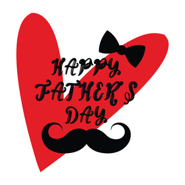 Father's Day Typography Design Set Vector Illustrations
