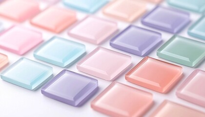 Poster - Pastel Square Tiles with Smooth Fading Gradient