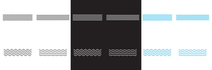 Aufkleber - Wave ornament pattern. Wavy zigzag lines. Wave thin line background.  Vector for websites, mobile interfaces, presentations, banner, visual branding etc. EPS 10