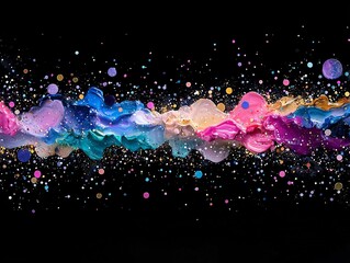 Poster - Abstract Pixel Starburst Mosaic in Neon Pinks and Blues