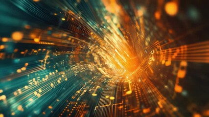 Aufkleber - digital circuitry universe: a captivating visualization of a digital circuit board forming a dynamic